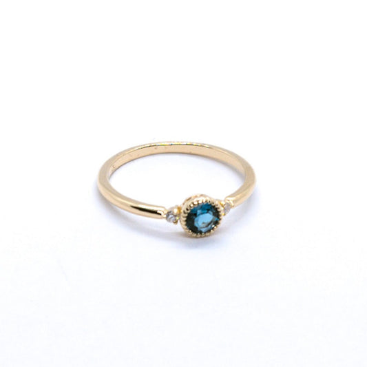 Bague Justine Topaze London blue