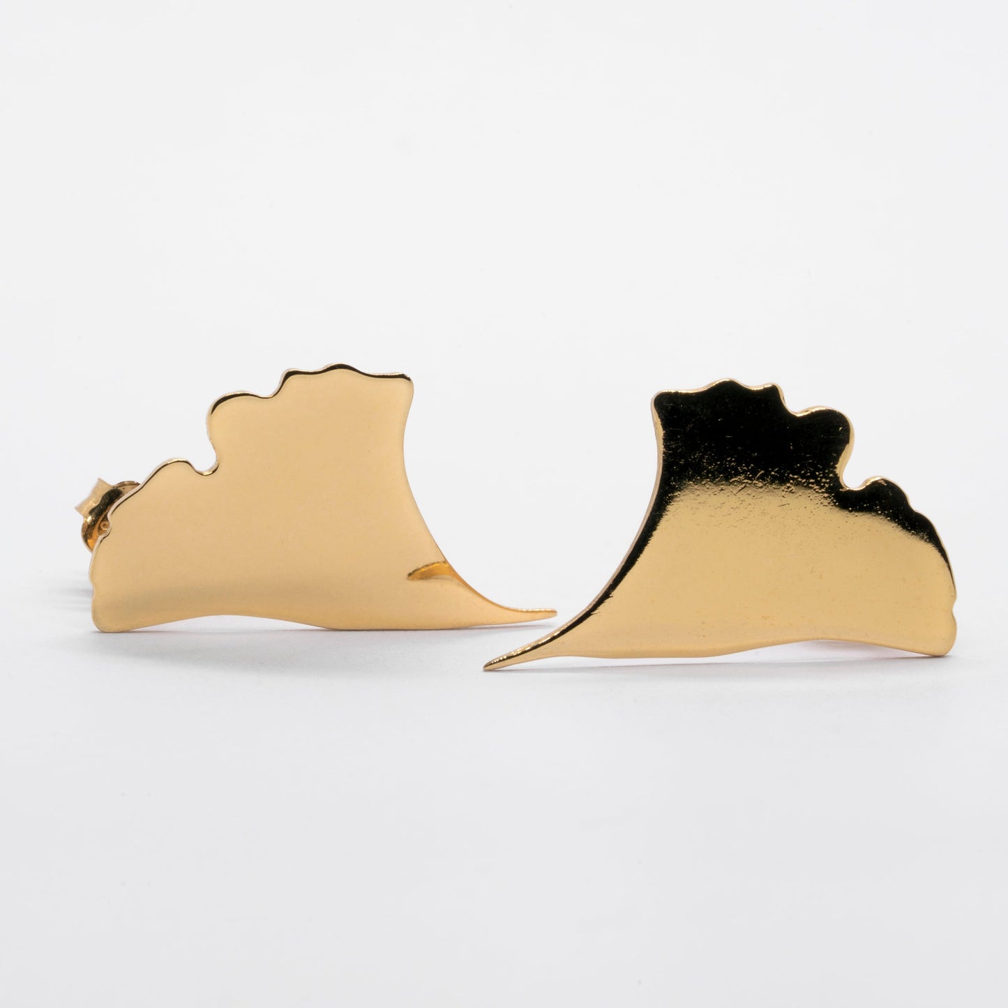 Number Two ginkgo earrings
