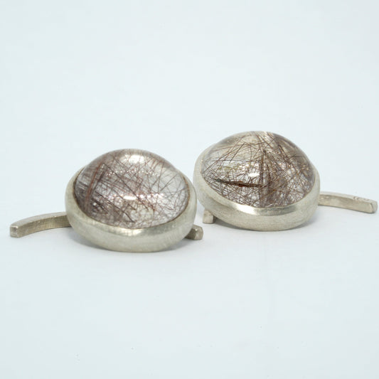 Boutons de manchettes Quartz rutiles