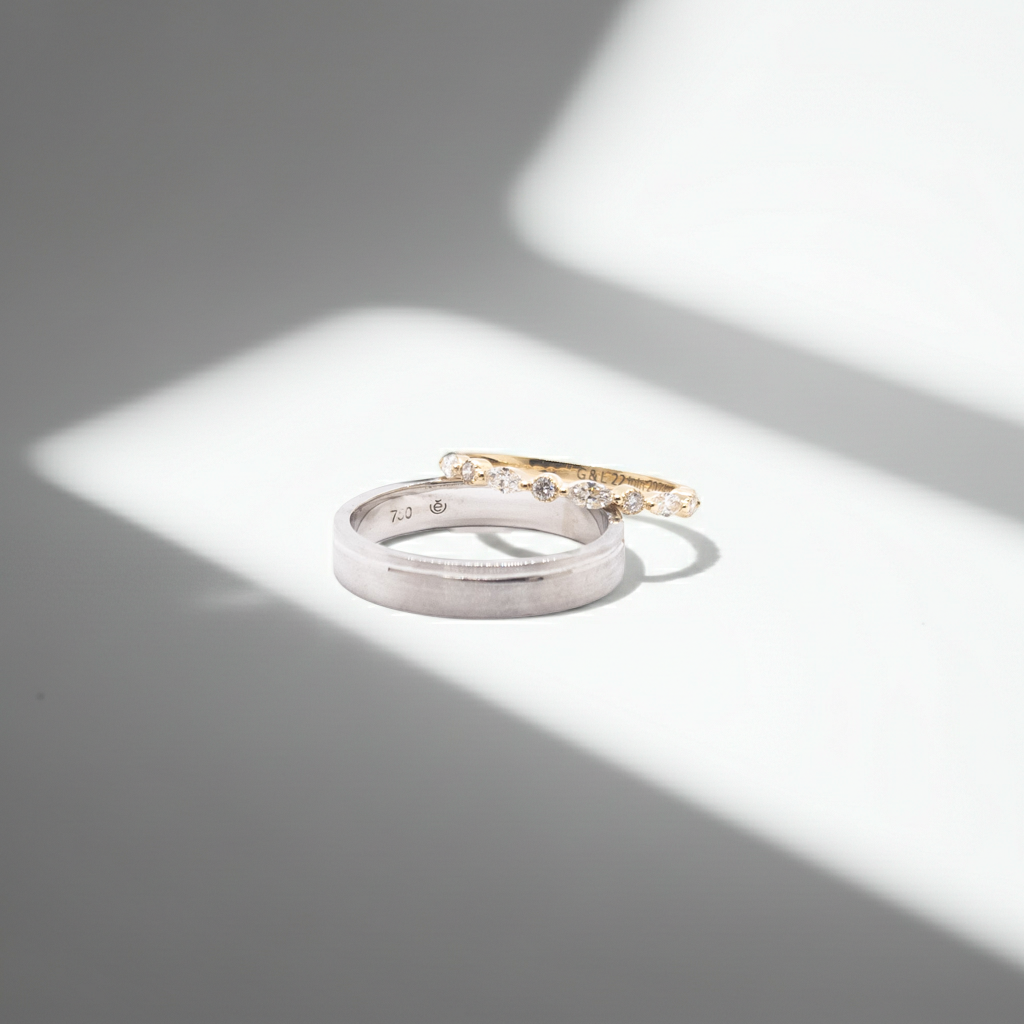 ors blancs et jaune 18k et diamants