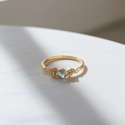 Bague Anne or 18K vue profil détail fabrication