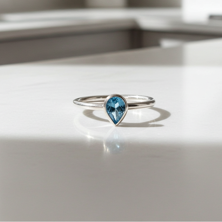 Bague Cynthia argent 925 et topaze