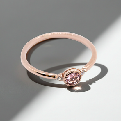 Bague Justine grenat malaya rosecut or rose 18k