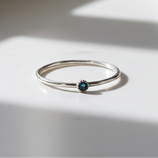 Bague Manon argent empilable design minimaliste