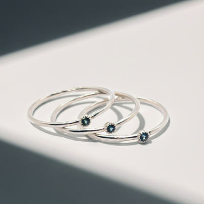 Bague Manon argent empilable design minimaliste 