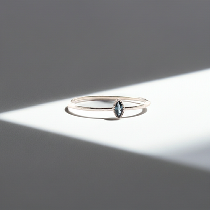 Bague Manon saphir taille marquise argent 925 