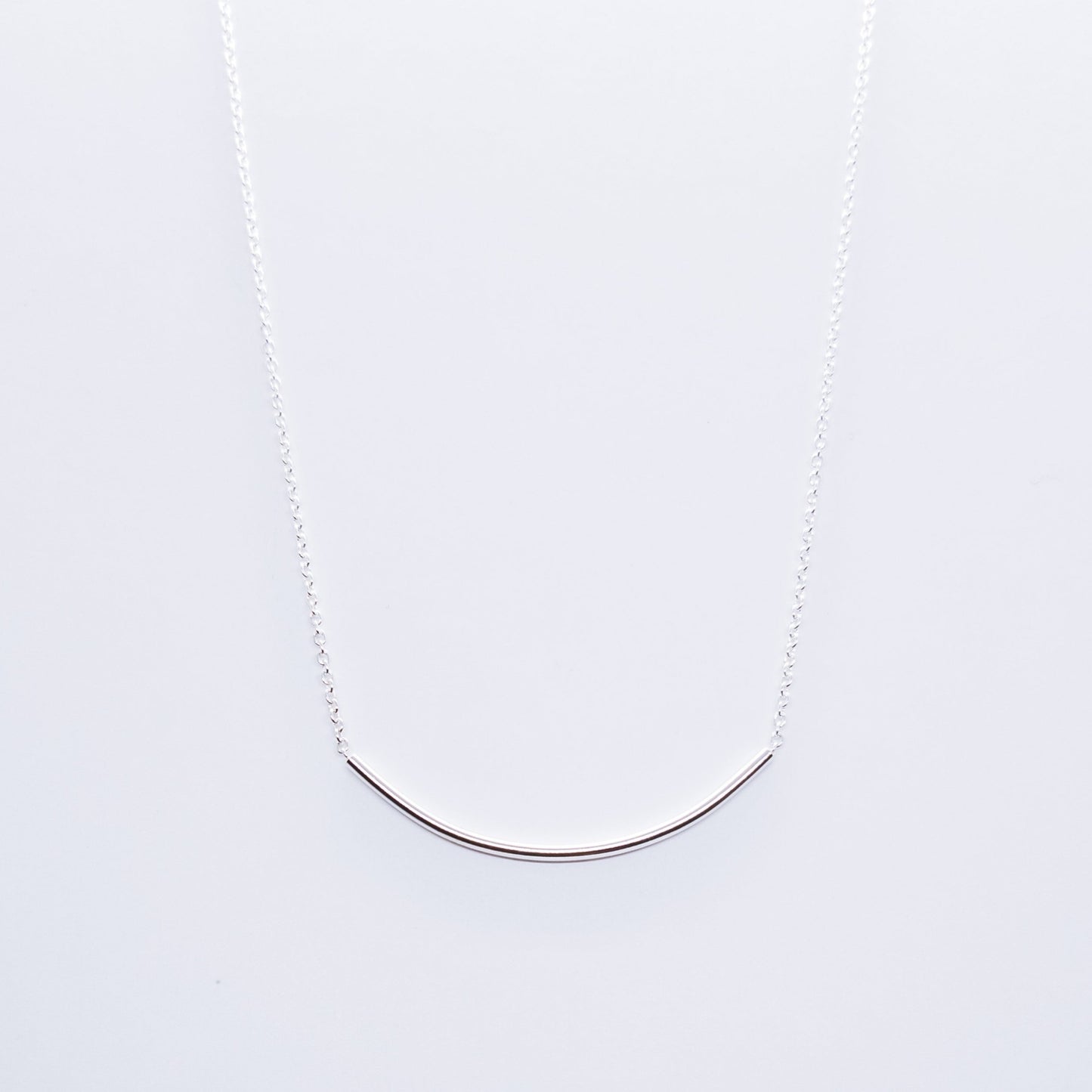 Collier argent 925 minimaliste porté femme