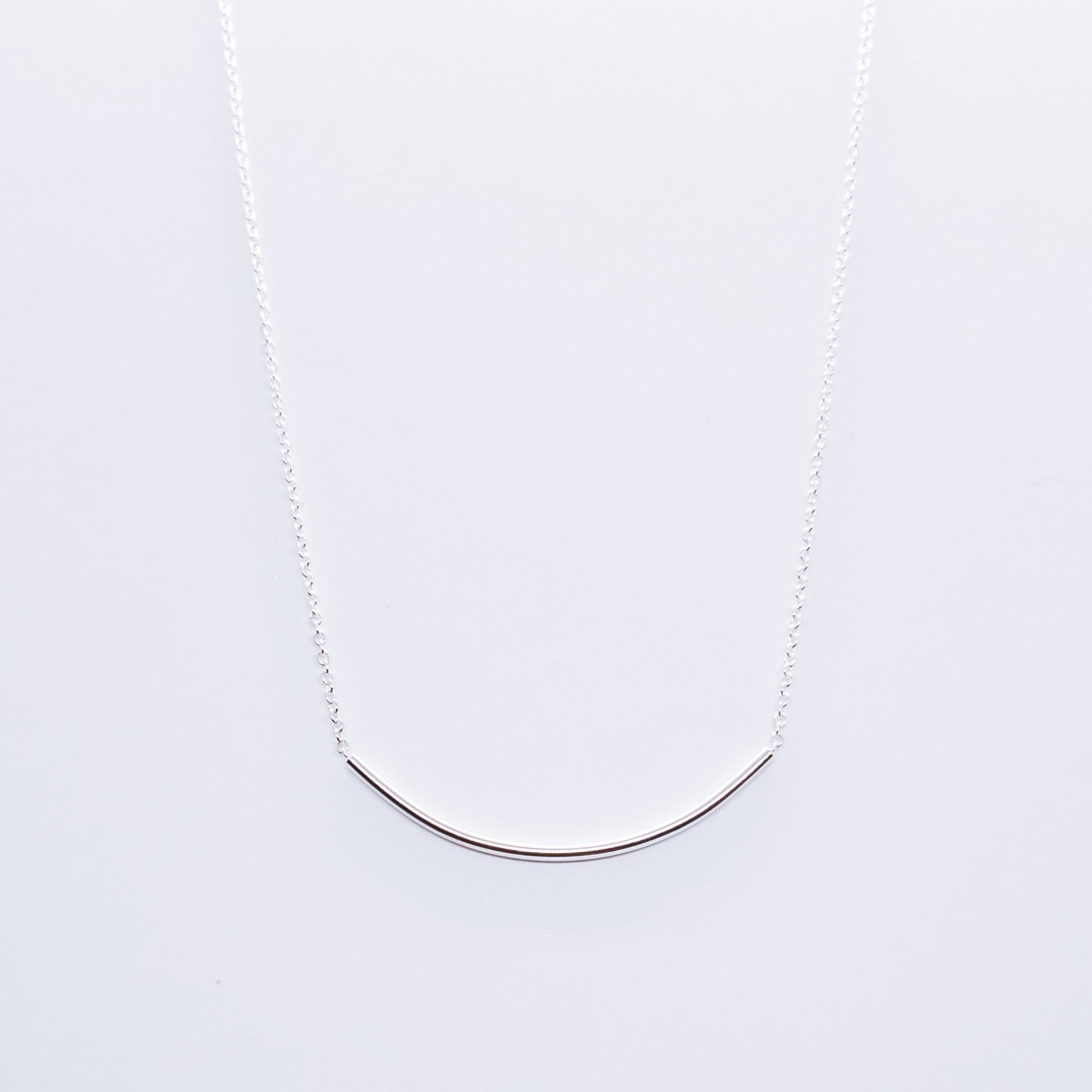 Collier argent 925 minimaliste porté femme