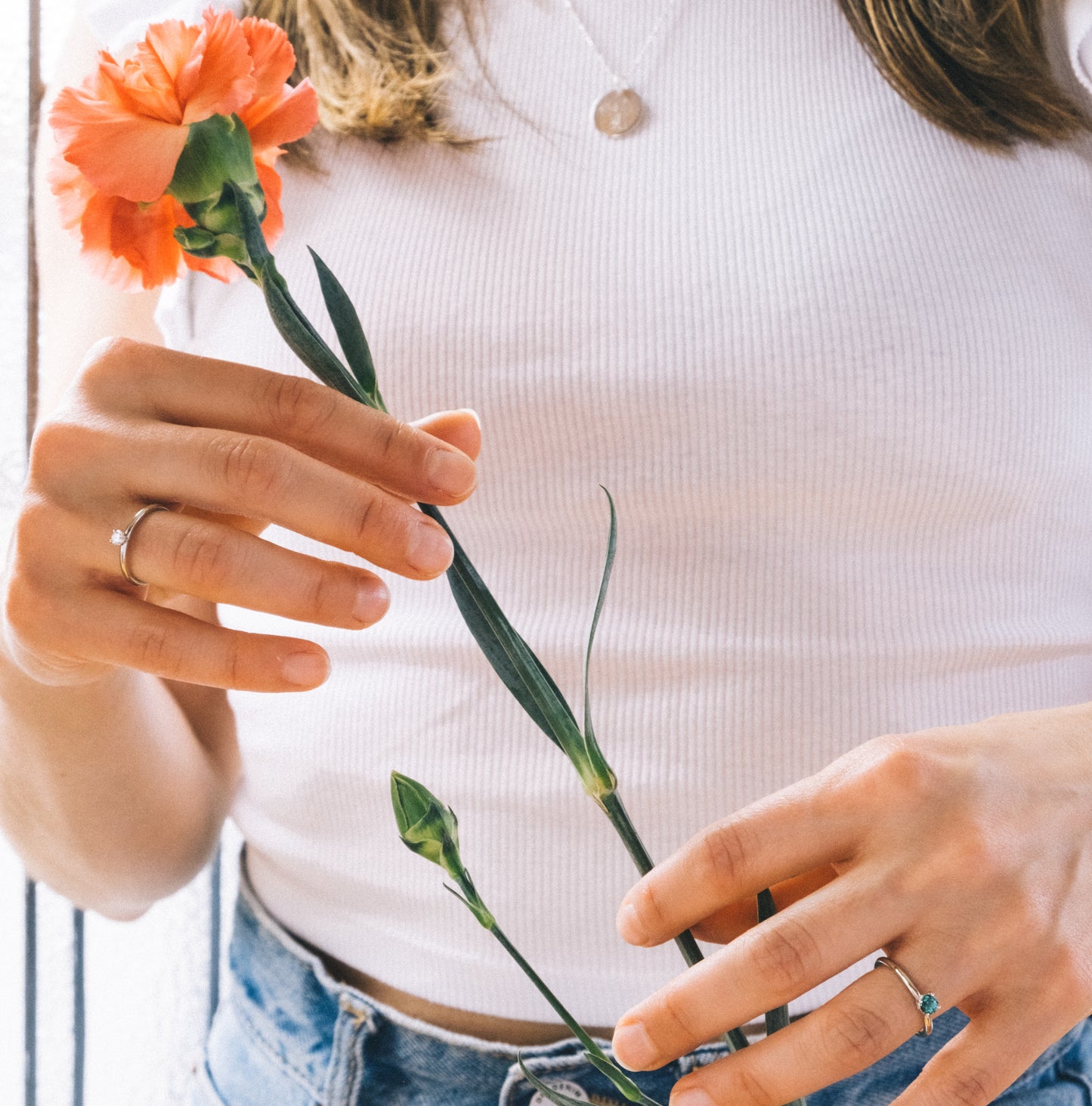 Solitaire bague fiançailles québécoise artisanale