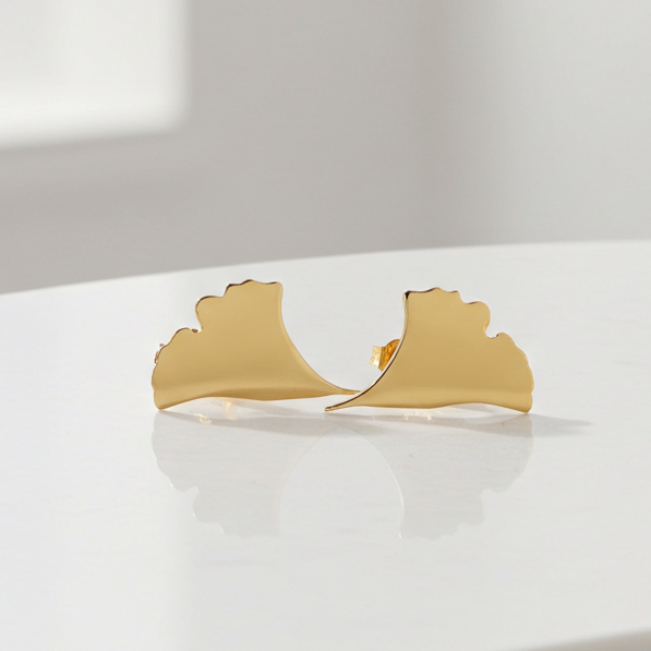 Boucles d’oreilles ginkgo Numéro Deux