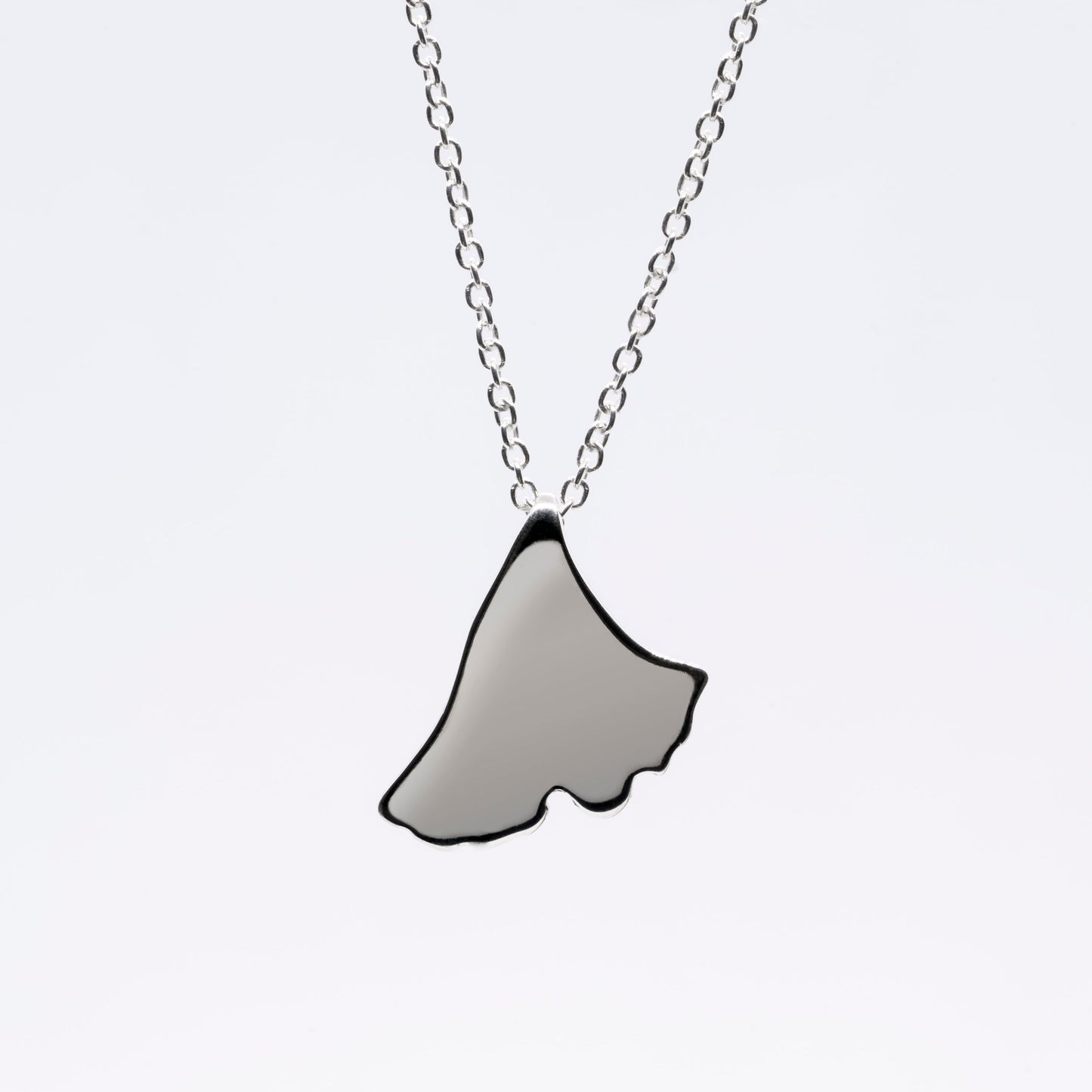 Collier Numéro Un argent 925 feuille ginkgo design intemporel