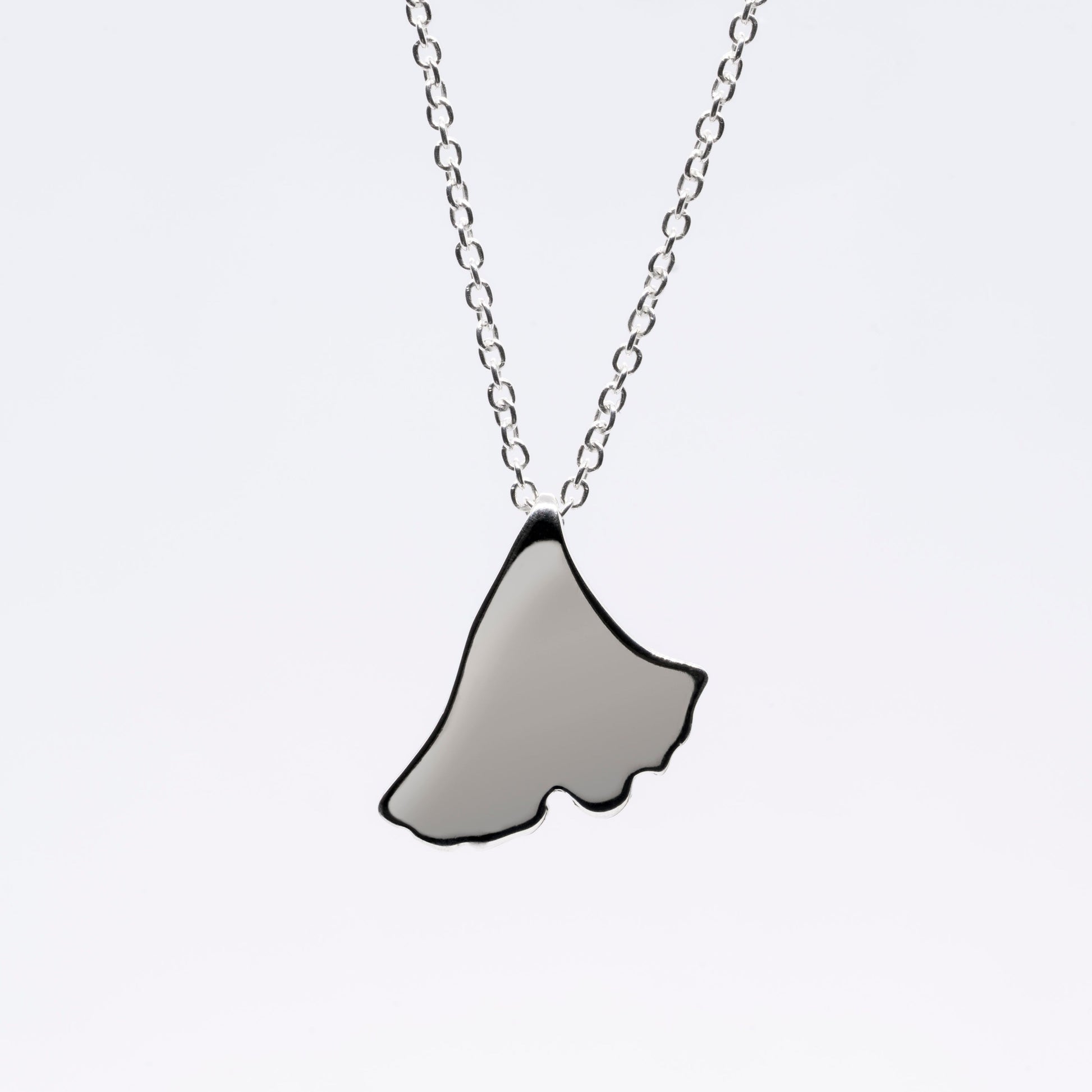 Collier Numéro Un argent 925 feuille ginkgo design intemporel
