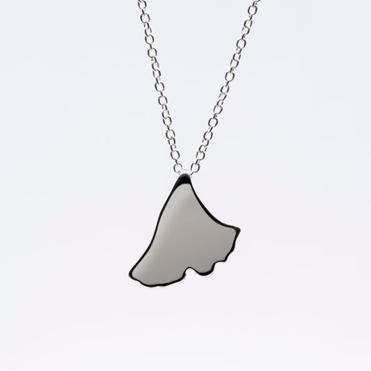 Collier Numéro Un argent 925 feuille ginkgo design intemporel