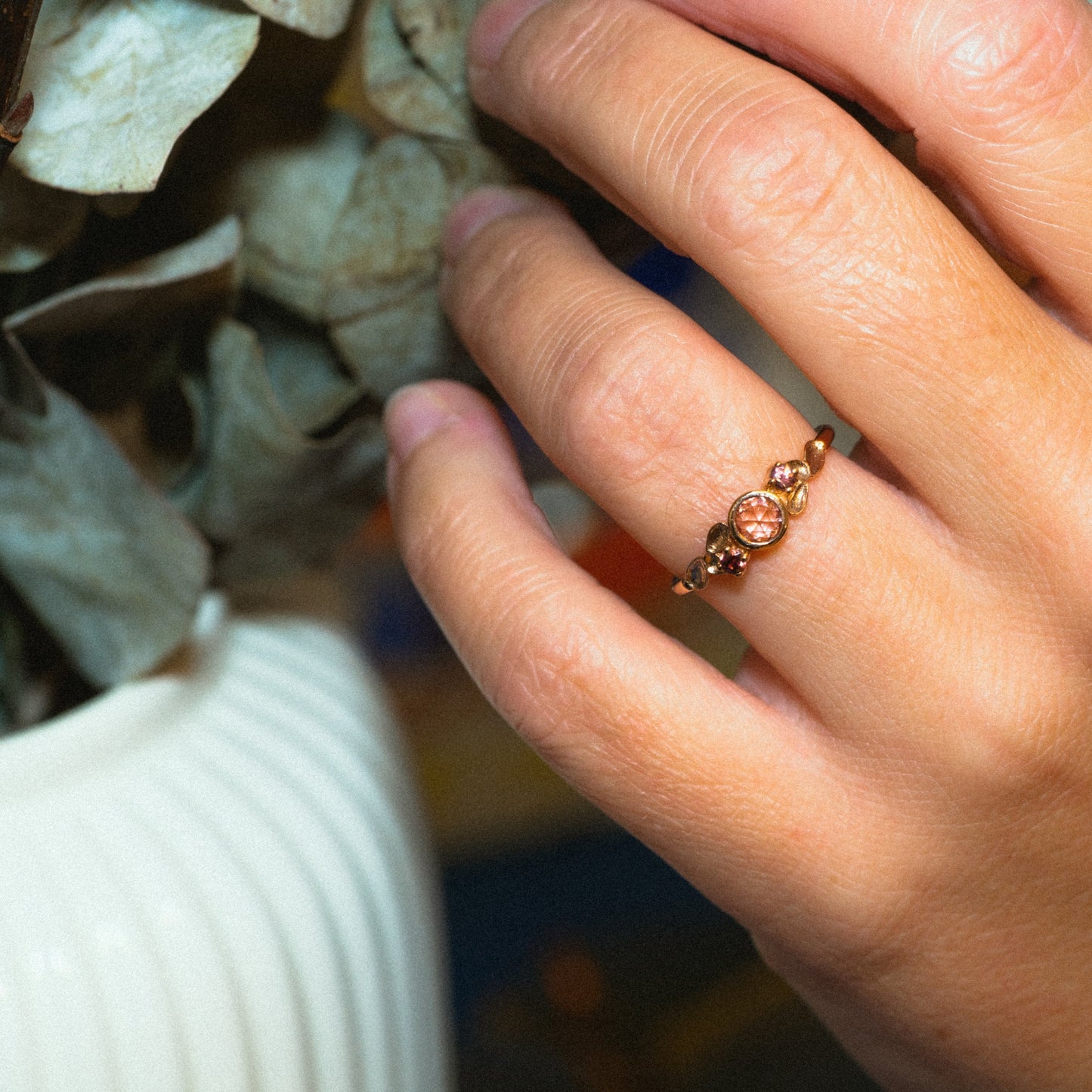 Bague Anne or blanc 18K bague fiançailles